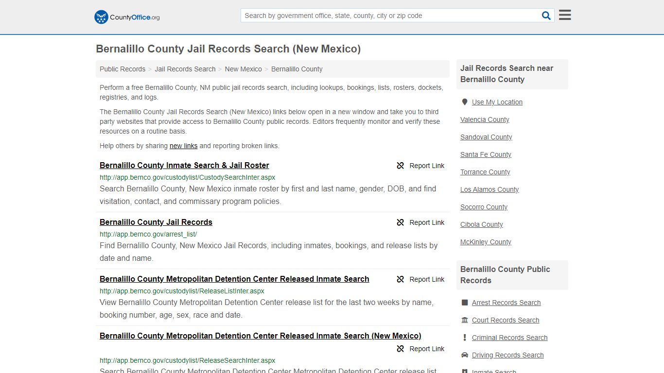 Jail Records Search - Bernalillo County, NM (Jail Rosters ...